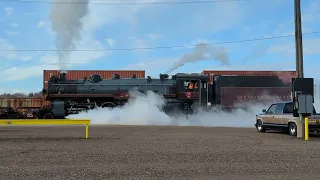 "The Empress" 2816 Steam Train leaving Moose Jaw April 29, 2024