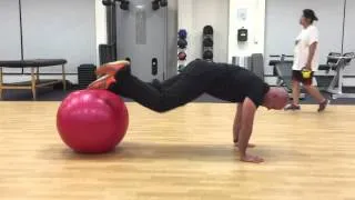Knee to chest with fit ball