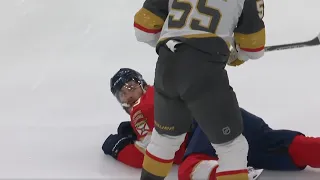 Kolesar's big hit sends Tkachuk to the locker room 2022 - 2023 Playoffs