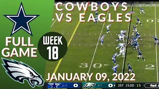 🏈Dallas Cowboys vs Philadelphia Eagles Week 18 NFL 2021-2022 Full Game Watch Online Football 2021