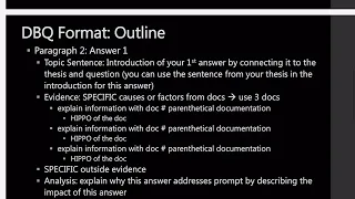 AP World History DBQ Essay Format