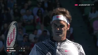 Roger Federer (17) V  Noah Rubin - Australian Open 2017 R2