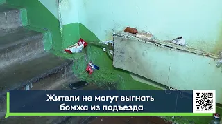 Жители много лет не могут выгнать бомжа из подъезда своего дома