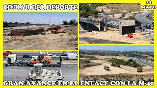 🚧 GRAN AVANCE EN EL ENLACE CON LA M-40 | OBRAS CIUDAD DEPORTIVA ATLÉTICO DE MADRID | 24 MAYO 2024 🚧