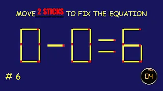 Matchstick Magic # | Can you solve the puzzle by moving one or two matchsticks? |Logic puzzles