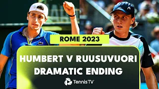 Ugo Humbert vs Emil Ruusuvuori DRAMATIC End | Rome 2023 Highlights