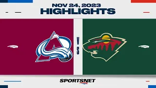 NHL Highlights | Avalanche vs. Wild - November 24, 2023