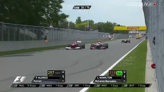 Lewis Hamilton overtake on Fernando Alonso Canadian GP 2012