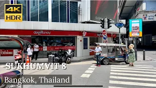 4K HDR| Walk around Sukhumvit Soi 8 | July 2022 | สุขุมวิทซอย 8 Bangkok| Thailand