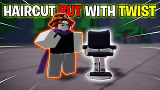 HAIRCUTTING PLAYERS But There is One Twist With it | The Strongest Battlegrounds ROBLOX