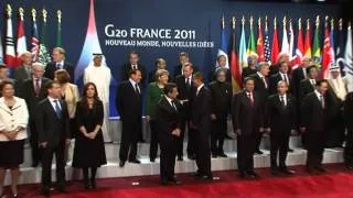 G20 Cannes Group Photo (Raw Video)