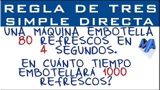 Regla de tres simple directa | Ejemplo 2