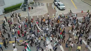 Demonstrators in Pittsburgh march to Fetterman's office to protest war in Gaza