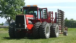 Massey Ferguson 4840 V8 Cultivating The Field w/ ARES XL Cultivator | Danish Agriculture