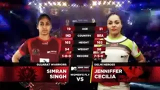 Gujarat Warriors Vs Delhi Heroes | MTV Super Fight League | Simran Singh Vs Jenniffer Cecilia | SFL