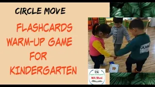 - 129- ESL flashcards game for kindergarten - circle move