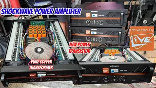 SHOCKWAVE BAGONG POWER AMPLIFIER NG LIVE,PURE COPPER TRANSFORMER AND NJW POWER TRANSISTOR.