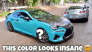 CUSTOM break caliper painting + wheel spacer install! LEXUS RC-F