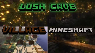 Minecraft Java 1.19.2 Seed With Mineshaft ,  Lush Cave And Village At Spawn