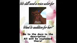 Akili voice casting call princess of the pride (CLOSED)