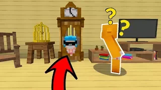 EL MEJOR ESCONDITE DENTRO DE UN RELOJ EN LA CASA DEL VECINO HELLO NEIGHBOR 🕒😂 MINECRAFT