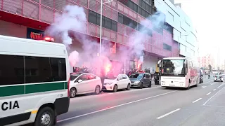 Fanúšikovia vyprevádzajú hráčov na DERBY ❤️🖤