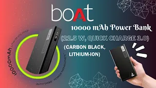 boAt 10000 mAh Power Bank (22.5 W, Quick Charge 3.0)Black unboxing/how to use/power bank/ boat