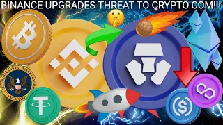 CRYPTO.COM MAJOR THREAT AFTER BINANCE UPGRADES!!! SEC WAR ON CRYPTO HEATS UP! BNB VS CRO! BTC ETH