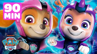 PAW Patrol Aqua Pups Underwater Rescues! w/ Skye & Chase | 90 Minute Compilation | Shimmer and Shine