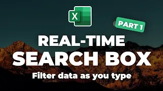 Real-Time Data Search Box in Excel with FILTER function [Part 1]