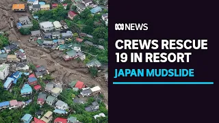 Japanese crews rescue 19 from mudslides west of Tokyo as heavy rainfall persists | ABC News