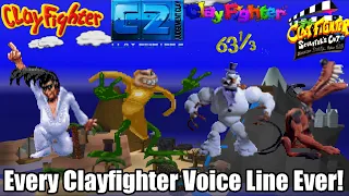 EVERY Clayfighter Character's Voice Lines! (From Clayfighter to Sculptor's Cut!)