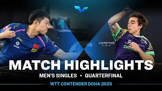 Yuan Licen vs Hugo Calderano | MS QF | WTT Contender Doha 2023