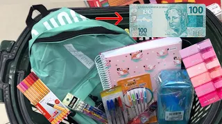 Comprando meu material escolar com 100 reais