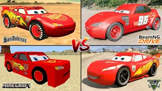 МАЙНКРАФТ МОЛНИЯ МАККУИН VS ГТА 5 VS ГТА САН АНДРЕАС VS BEAMNG DRIVE - ГДЕ ЛУЧШЕ?