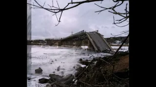 Сеньково, разрушенный мост через Оскол. Февраль 2023. Война в Украине