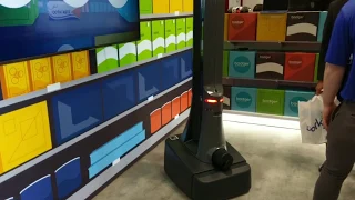 Marty the robot on the NRF show floor - NRF '19 retail in action