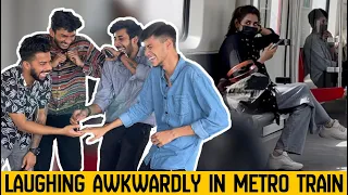 Laughing Awkwardly & Making People Laugh in Metro Train | Prank in Pakistan