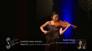 2017 Round #1 Competitor #3 A Fukuda | Paganini: Caprice 21 from Caprices Op 1