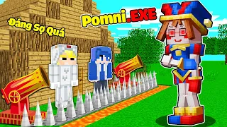 TÔ GÀ THỬ THÁCH 24H XÂY NHÀ AN TOÀN CHỐNG POMNI.EXE TRONG RẠP XIẾC KỸ THUẬT SỐ TRONG MINECRAFT