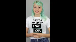 How to roleplay a low Charisma score // D&D #shorts