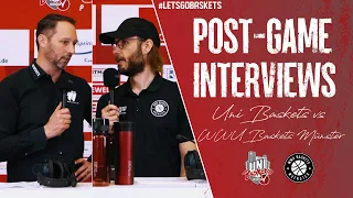 Post Game Interviews: Uni Baskets Paderborn vs WWU Baskets Münster | Coach Esterkamp & Harmsen