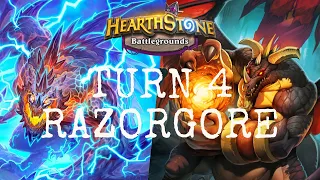 EARLY RAZORGORE MEANS BIG RAZORGORE! | Hearthstone Battlegrounds