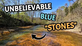 We Had NO IDEA We'd Find These BEAUTIFUL Blue "Stones" In This Tennessee Mountain Stream!