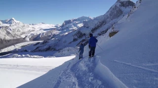 Skiers in Zermatt October 2016