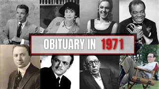 Obituary in 1971: Notable Faces We've Lost in 1971