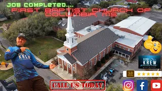 🛑 WE CLEANED A HUGE CHURCH CAMPUS, STEEPLE  #powerwashing #pressurewashing #softwashing