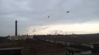 Военные вертолёты в Крыму 28.02.2014 - HELICOPTERS IN CRIMEA 28.02.2014
