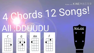 4 Chords 12 ukulele songs