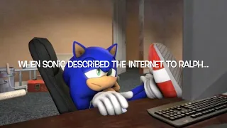 Sonic is self aware on Ralph breaks the Internet
